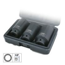 Jbm 52694 - SET 3 VASOS XZN 1/2"IMPACTO